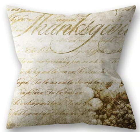 Thanksgiving Pillow Covers - Soft Cotton Decorative Throw Pillow Cases for Fall Home Decor (Red) | Perfect for Sofa, Couch & Seasonal Thanksgiving Decorations