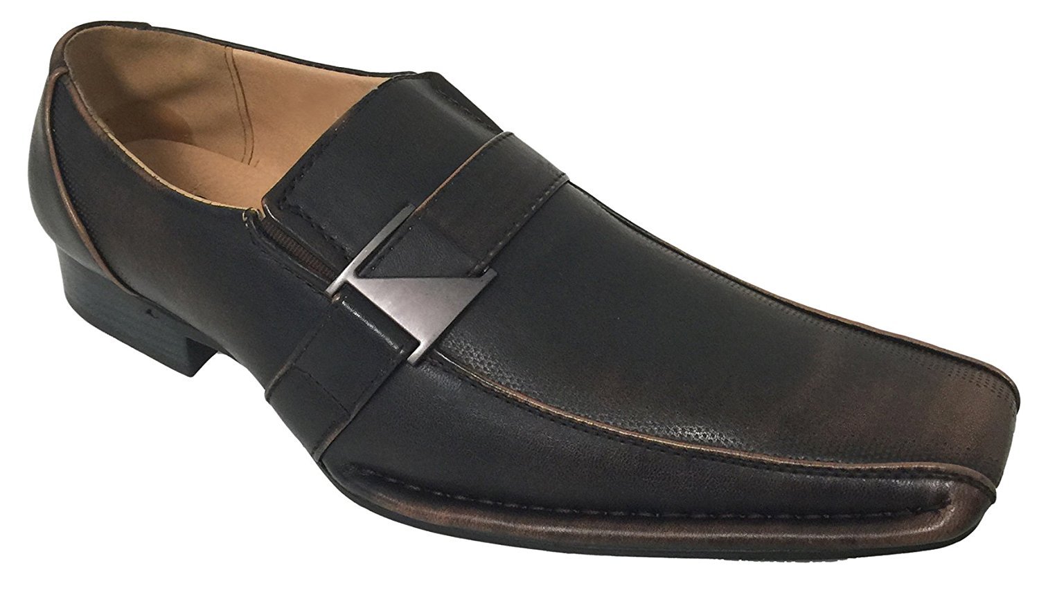 Alberto Fellini Santoni Men's Dress Shoes | Italian Leather Loafers | Slip-On Buckle Casual Shoes for Business & Wedding | Comfortable Office & Formal Wear