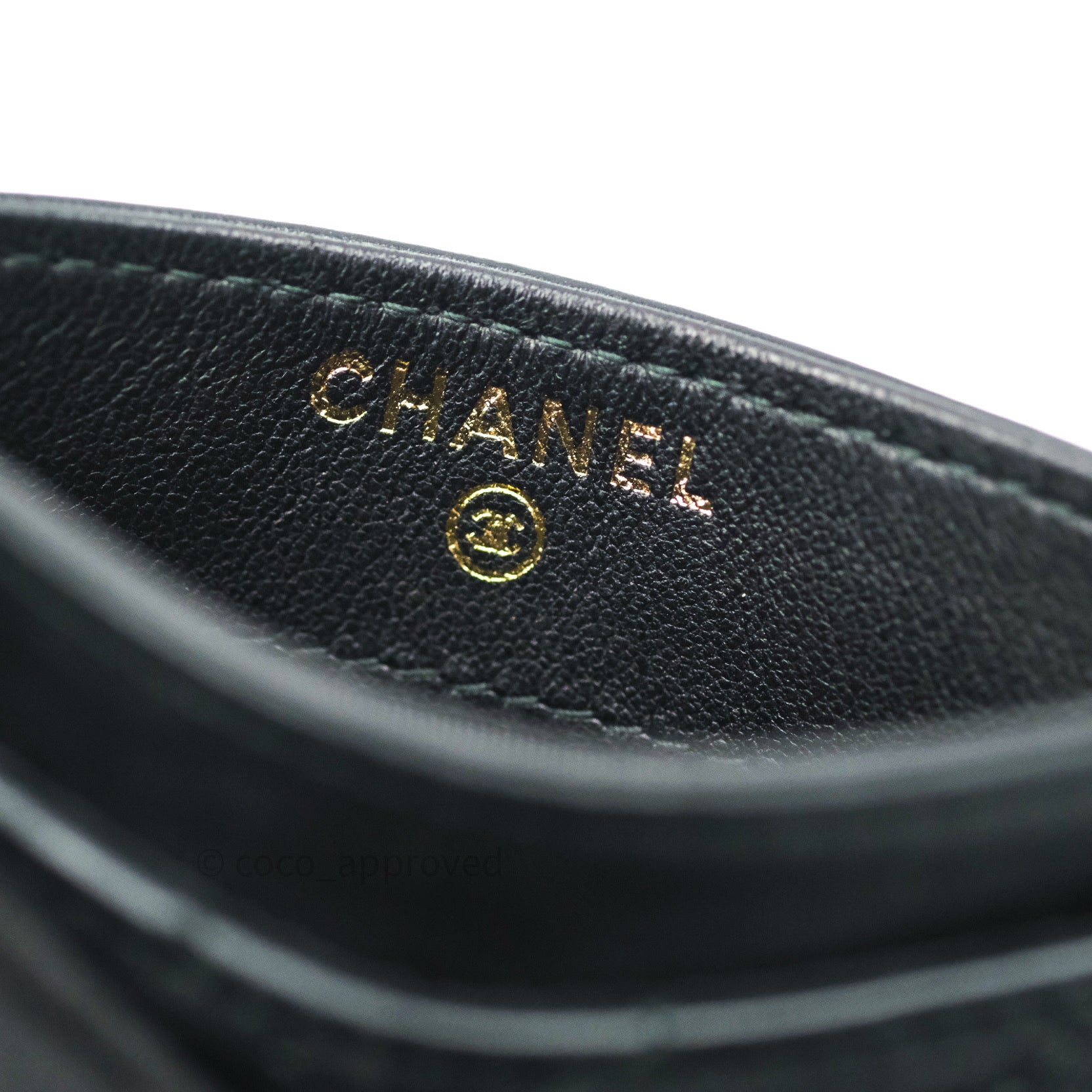 Chanel Black Chevron Classic Calfskin Flat Card Holder with Gold Hardware - Luxury Wallet for Women, Perfect for Everyday Use & Travel Essentials