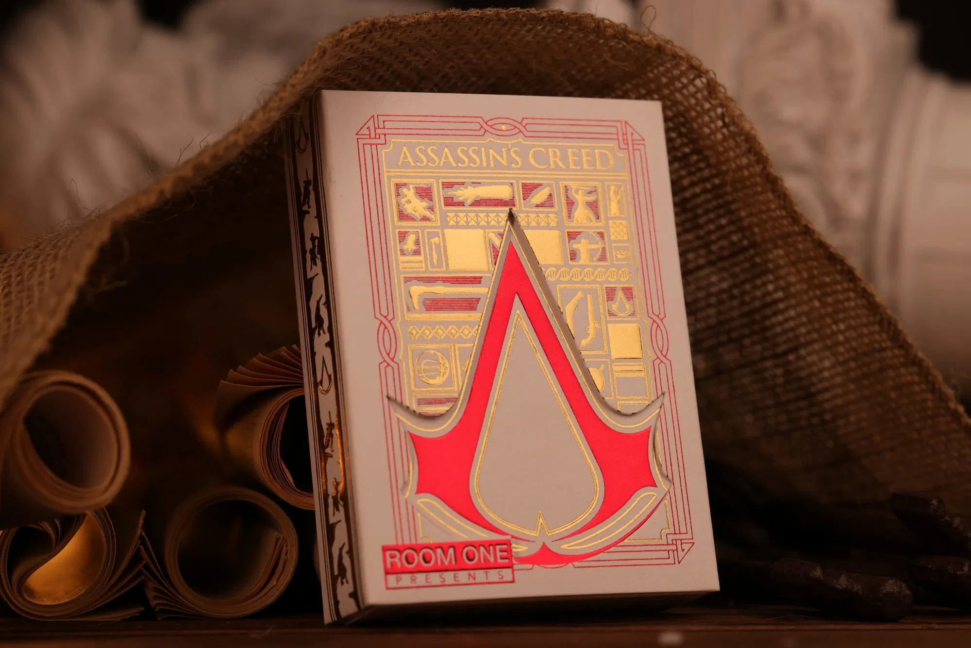 Assassin's Creed White Hidden Blade Legacy Playing Cards - Premium Collectible Deck for Game Fans, Card Games & Gift Giving