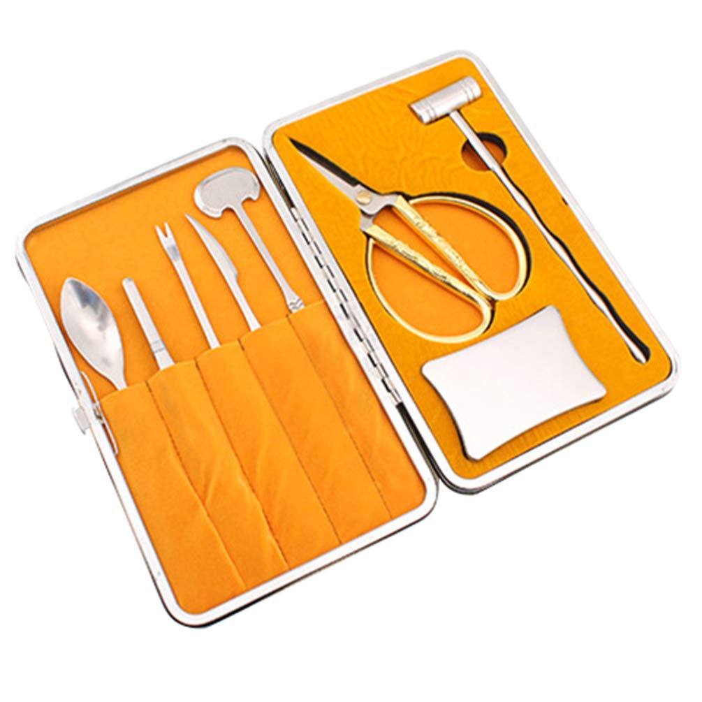Premium 8-Piece Stainless Steel Seafood Cracker Set - Crab & Lobster Crackers, Shellers, Leg Fork, Shrimp Deveiner & Scissors with Storage Bag - Durable Kitchen Utensils for Crab Legs, Lobster Tails, Nuts & Shellfish - Perfect for Seafood Boils, Dinner Parties & Home Cooking