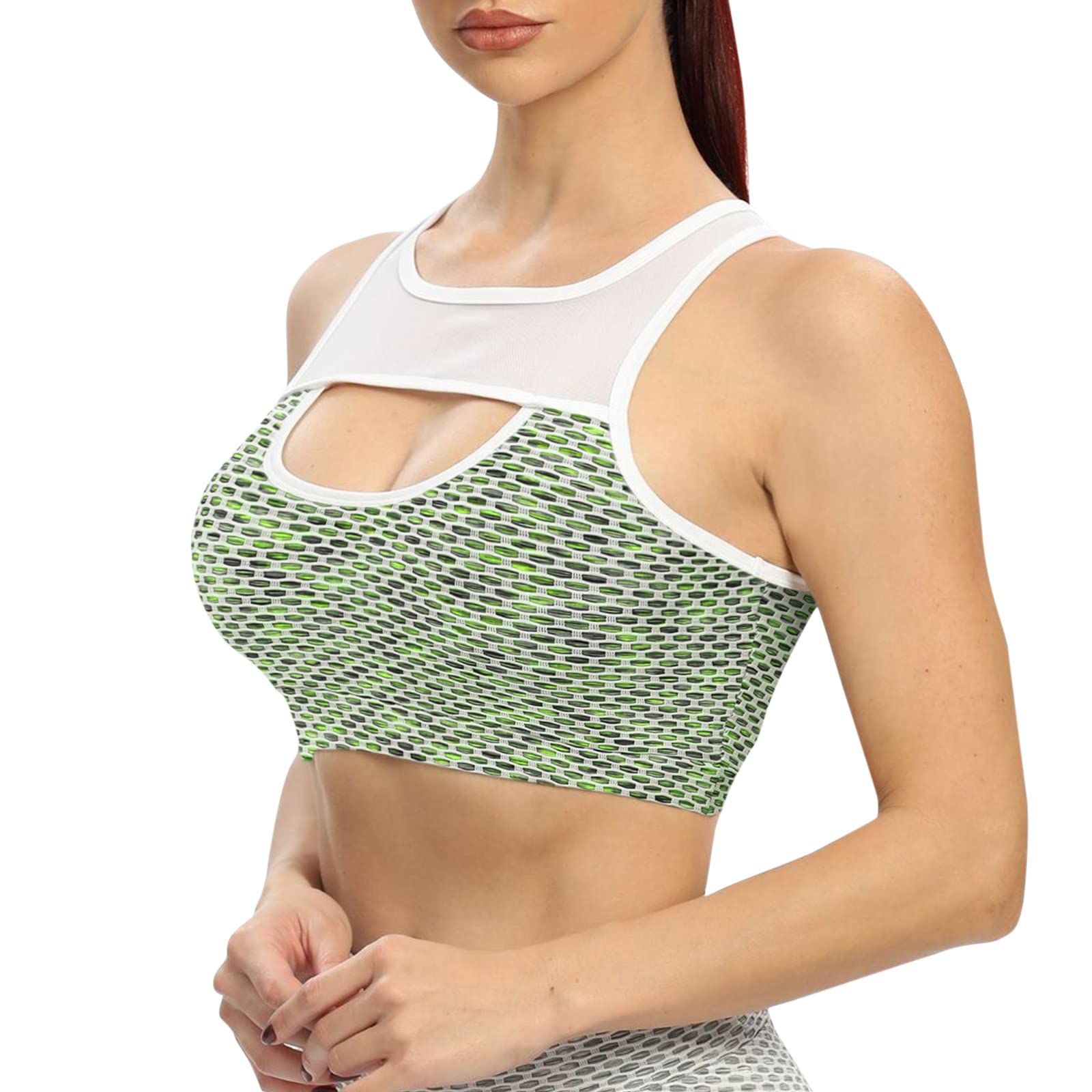 Quick-Dry Women's Workout Top - Breathable Honeycomb Yoga Bra for Running & Fitness - Shockproof Sports Vest for Active Lifestyles | Perfect for Gym, Yoga & Outdoor Exercise