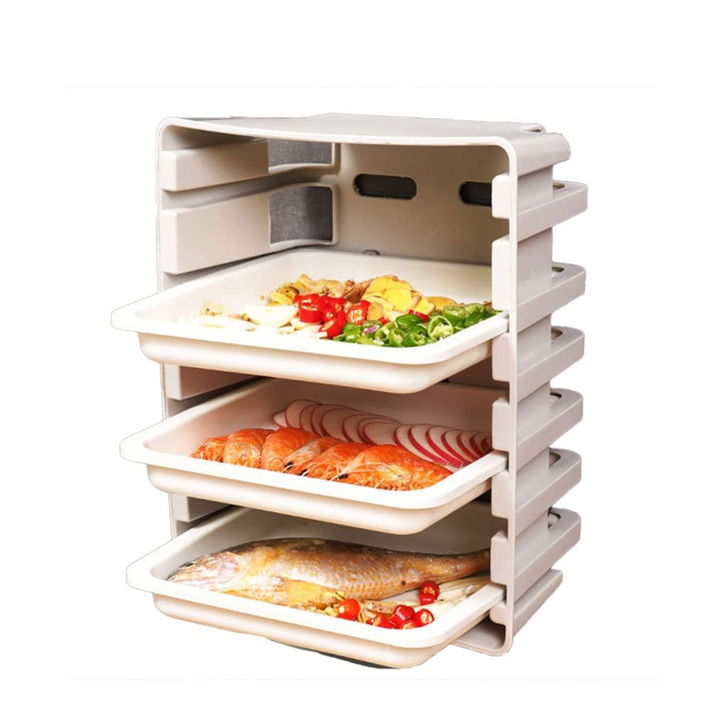 Wall-Mounted Multi-Layer Kitchen Storage Tray - Stackable Dish Organizer for Plates & Bowls, Space-Saving Drawer-Style Cabinet Organizer (Color: Blue) - Perfect for Small Kitchens, Dining Rooms & Apartment Living