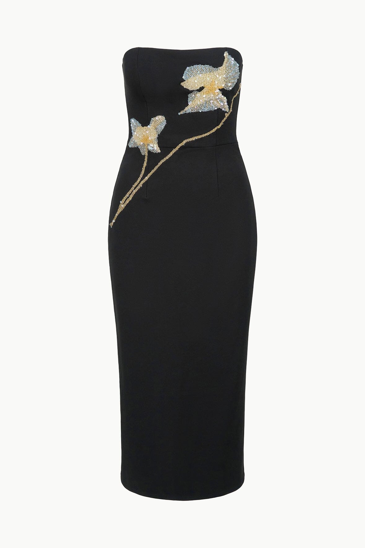 BROOKE DRESS | Floral Print Women's Dress - Elegant Botanical Shadows Design for Casual Wear, Office & Special Occasions
