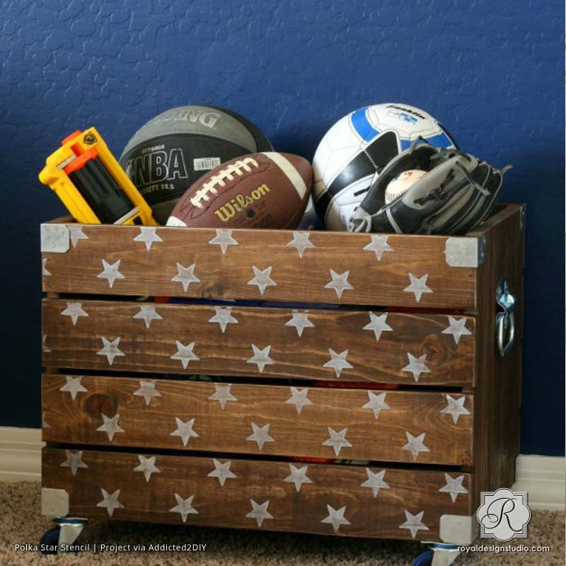 Polka Star Stencil - Reusable DIY Craft Template for Wall Painting, Fabric, Wood & Home Decor | Perfect for Scrapbooking, Card Making & Art Projects