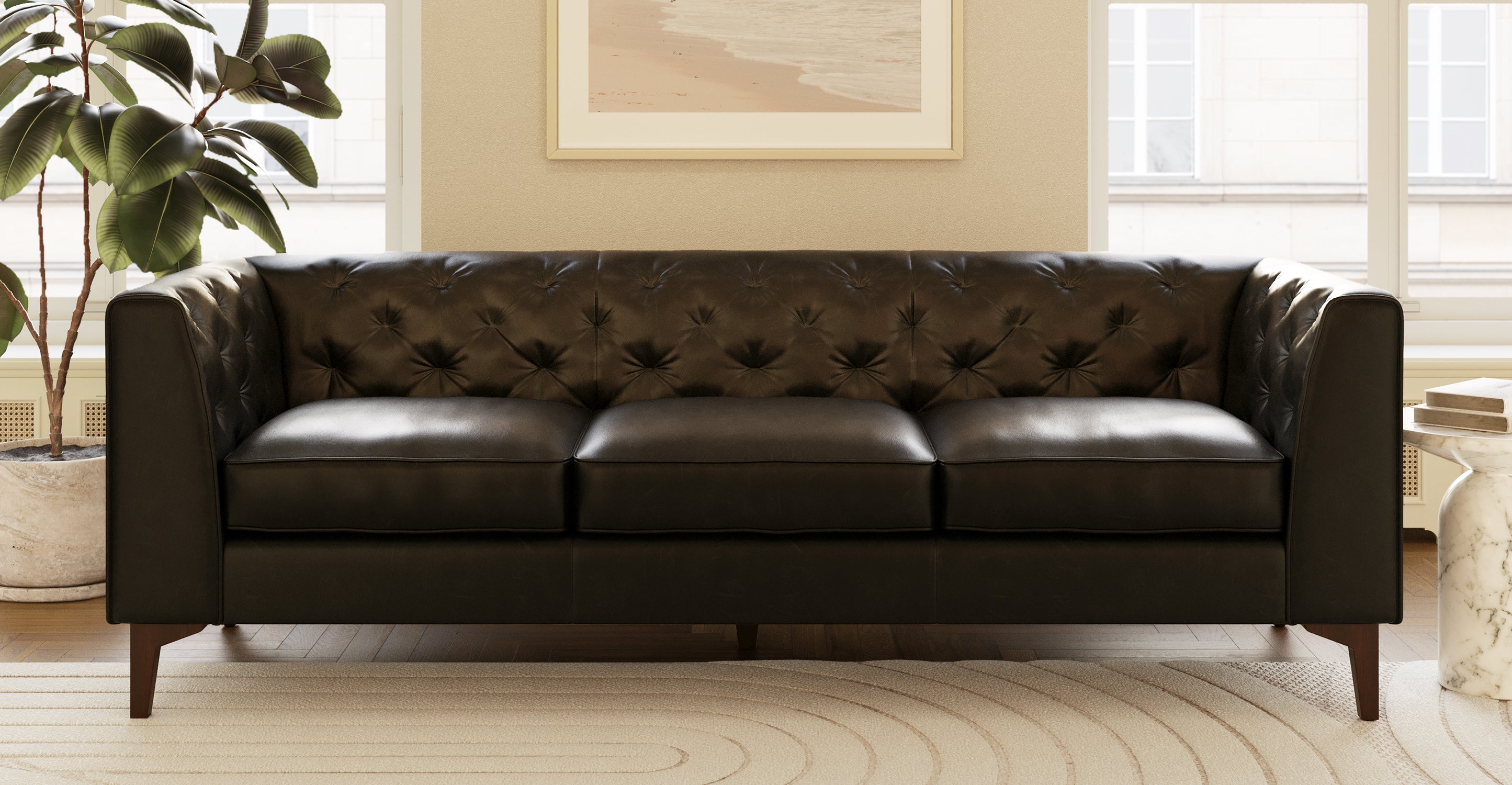 Essex Sofa - Modern Comfortable Couch for Living Room, Lounge & Office - Upholstered Fabric Sectional with Sturdy Frame - Perfect for Relaxing, Entertaining & Small Spaces