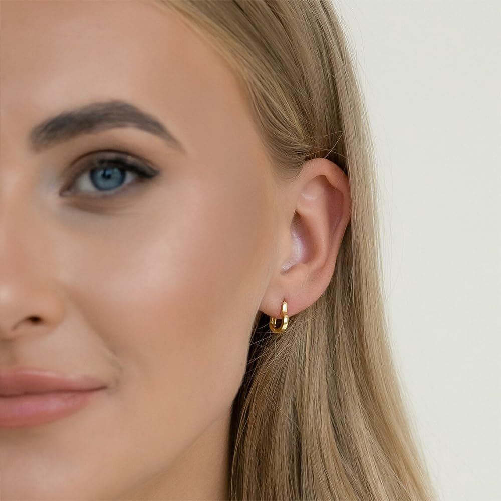 925 Sterling Silver Heart Hoop Earrings for Women & Girls - Hypoallergenic Small Heart Shaped Huggie Hoop Earrings - Cartilage Earrings for Daily Wear, Jewelry Gifts & Special Occasions