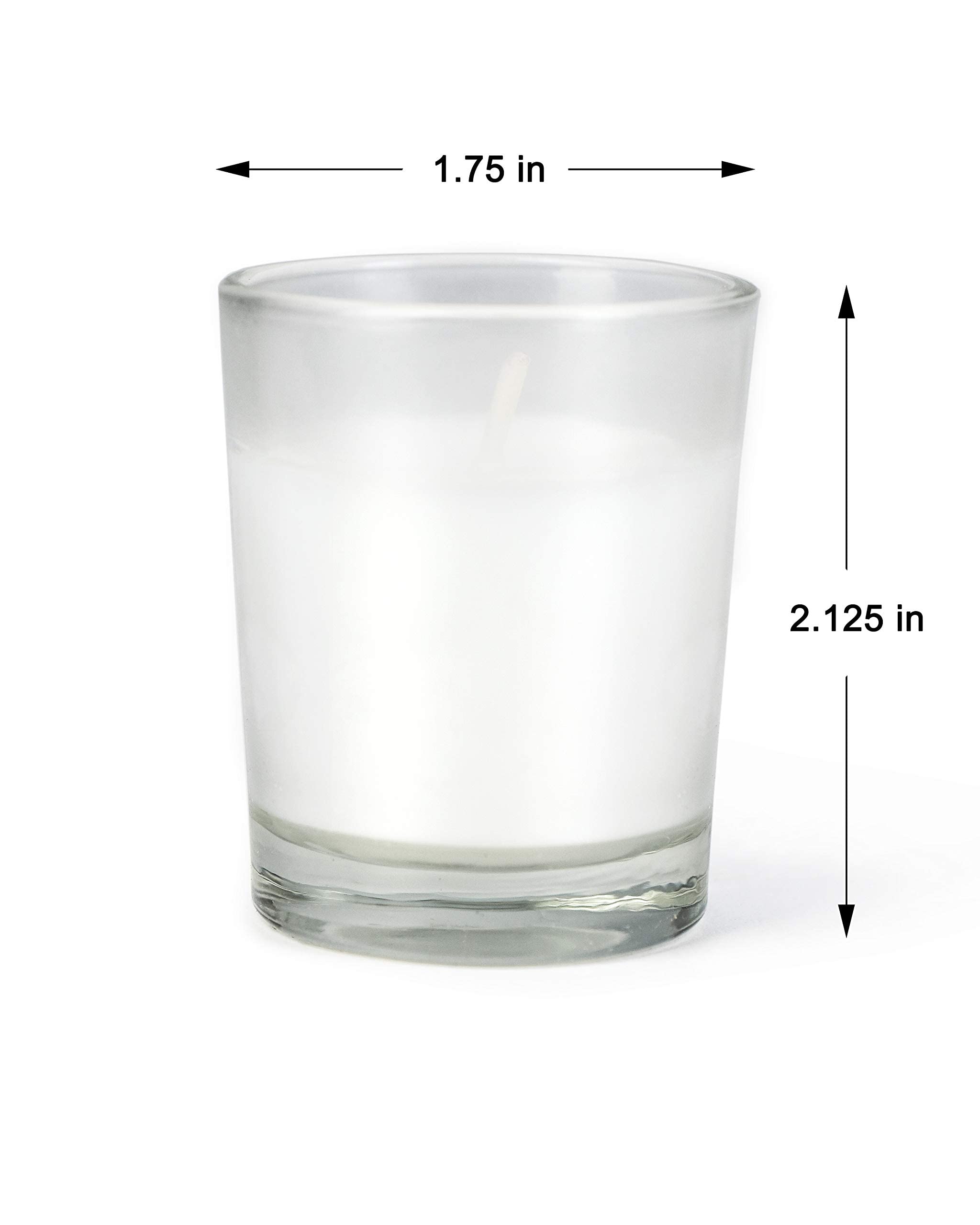 100-Pack White Unscented Votive Candles in Glass Holders – 10-Hour Burn Time – Elegant Wedding, Party & Home Decor Candles (2
