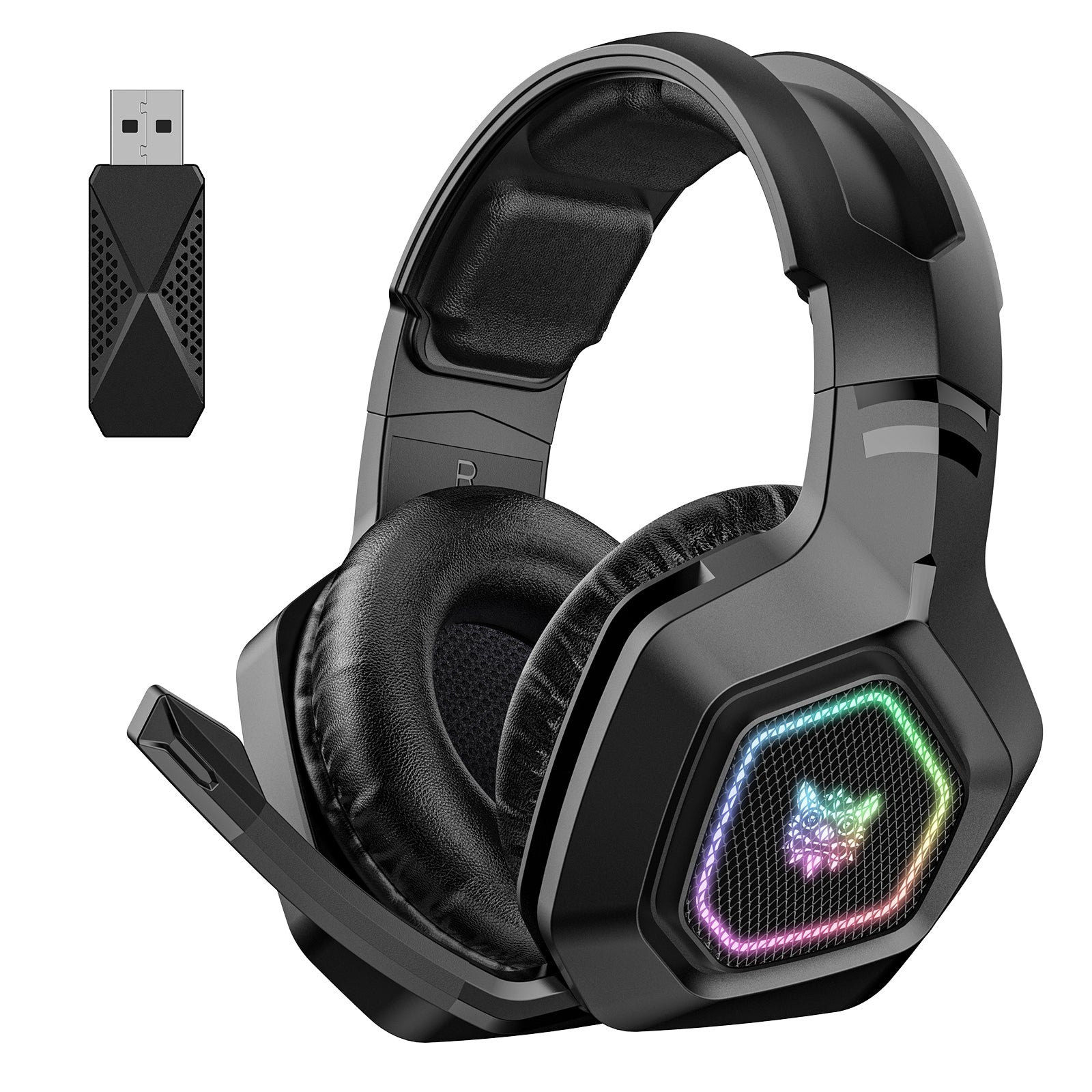 ONIKUMA B100 Wireless Gaming Headset - Bluetooth 2.4G & Wired 3-Mode Lightweight Over-Ear Headphones for PC, PS5, Xbox - Perfect for Esports, Streaming & Online Gaming