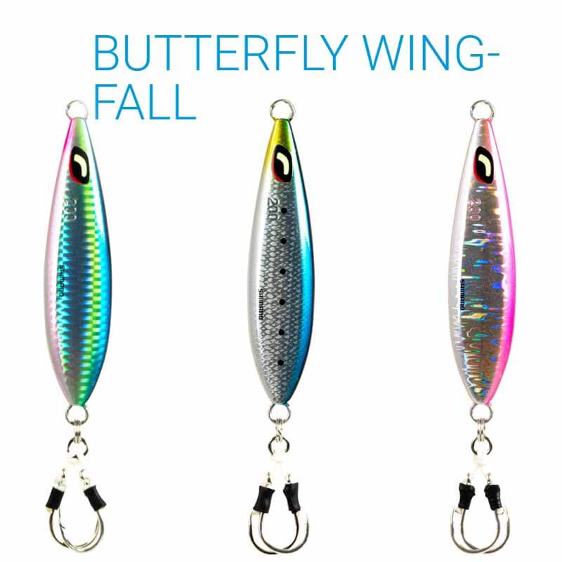 Shimano 160G Butterfly Wing Fall Jigs - Premium Saltwater Fishing Lures for Bass, Tuna & Offshore Game Fish - Perfect for Deep Sea Fishing & Trolling