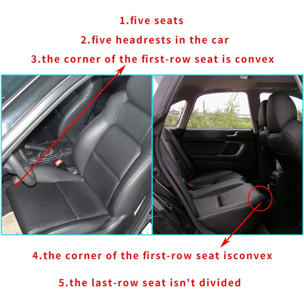 Premium Genuine Leather Car Seat Covers Full Set for Subaru Legacy 2004 - Front & Rear Seats with Airbag Compatibility | Ultimate Comfort & Protection for Daily Commutes & Road Trips