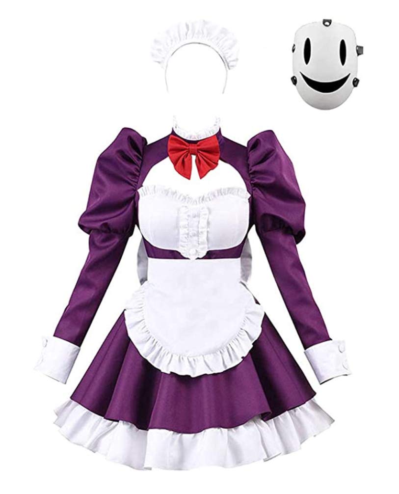 MayMaxPlay High Rise Invasion Maid Cosplay Costume Set with Mask | Anime Convention Outfit