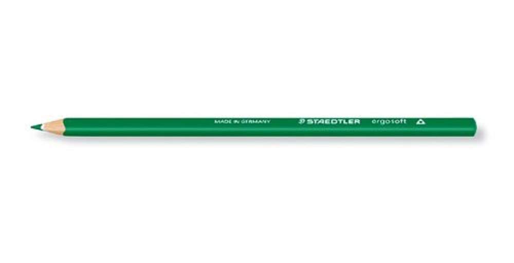 Staedtler Ergosoft Colored Pencils - 12 Pack Green for Drawing, Sketching & Coloring Books | Premium Quality Artist & Student Supplies