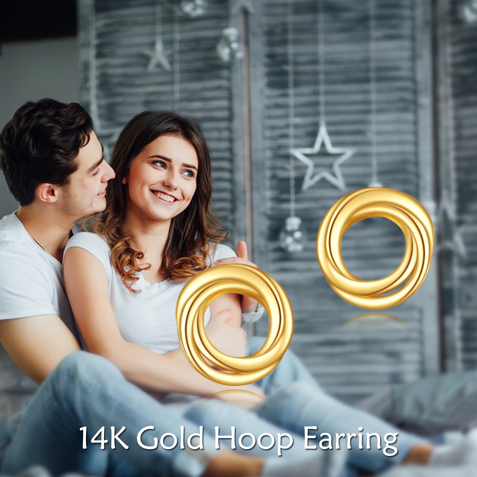 14K Gold Heart Earrings for Women - Dainty Gold Jewelry Birthday Gifts for Her, Valentine's Day, Anniversary | Perfect for Date Night, Wedding, Special Occasions