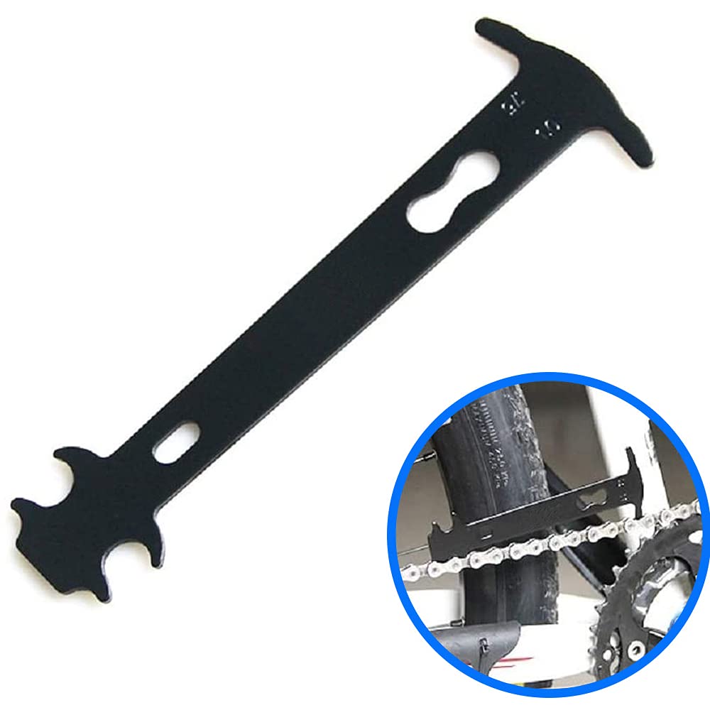 MMOBIEL Bicycle Chain Wear Checker Tool - Accurate Chain Measurement Gauge for All Bike Types (City, E-Bike, MTB, Road & Folding Bikes) - Durable Black Design - Perfect for Bike Maintenance & Cycling Enthusiasts