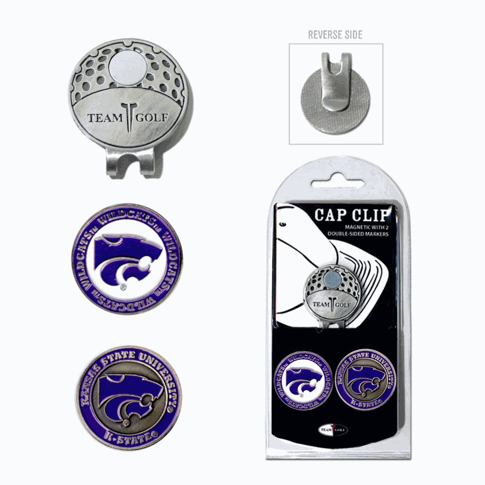 Team Golf NCAA Golf Cap Clip with 2 Removable Double-Sided Enamel Magnetic Ball Markers - Easy Hat Attachment for Golfers | Perfect for Golf Tournaments, Practice & Course Play