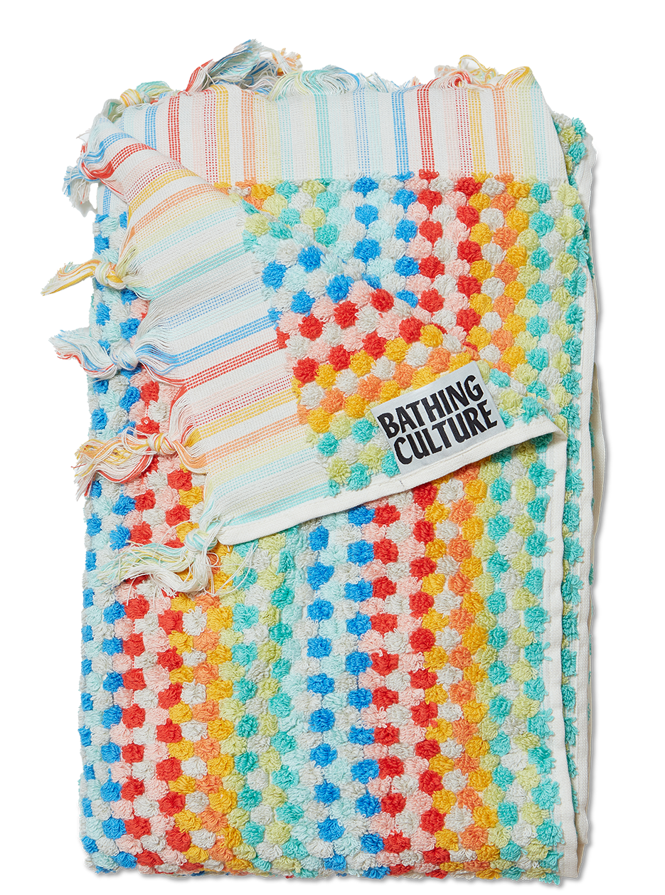 Organic Cosmic Rainbow Hand Towel - Soft, Absorbent & Eco-Friendly for Bathroom, Kitchen & Travel | Hypoallergenic & Quick-Drying