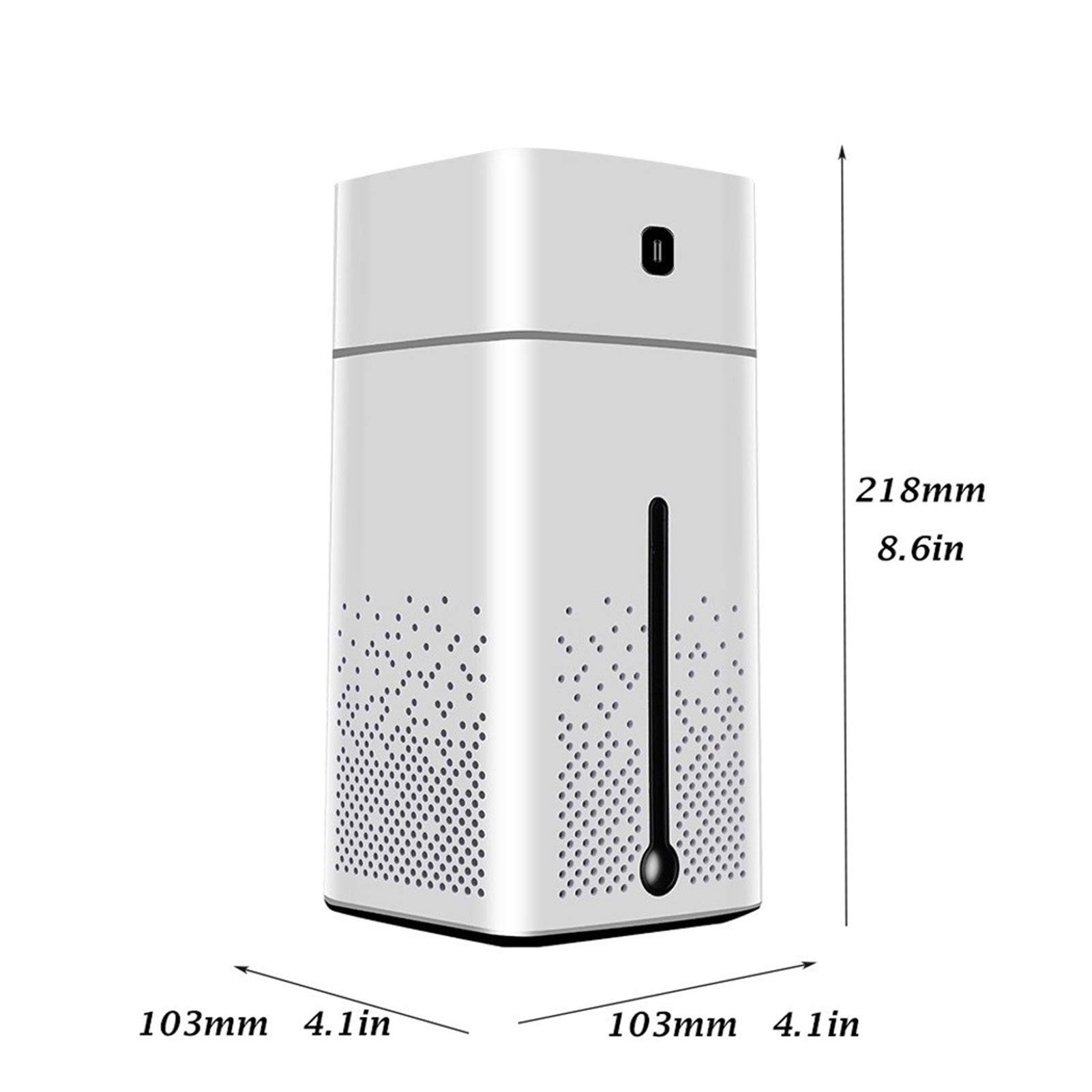 USB Aromatherapy Humidifier Diffuser with Essential Oils - Quiet Bedroom Humidifier with Night Light, Auto Shut-Off & Waterless Protection for Better Sleep & Air Quality