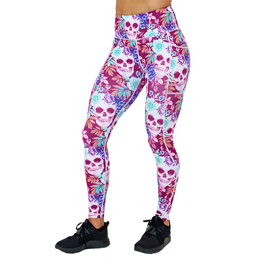Tropiskull Women's High Waist Leggings - Stylish & Comfortable Workout Pants for Yoga, Running & Gym