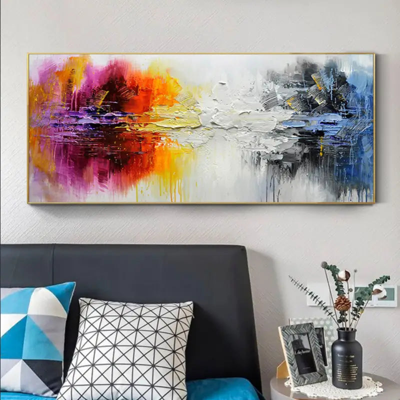 Abstract Painting #AB 003 - Modern Wall Art for Living Room, Bedroom & Office Decor | Large Canvas Artwork for Home & Commercial Spaces
