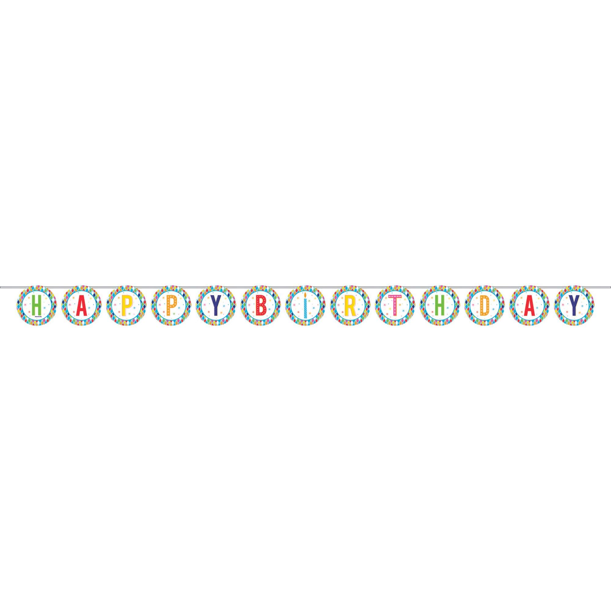 Happy Birthday Banner - Pack of 12 Vibrant Yellow & Red Printed Party Decorations (6 Inch) - Perfect for Birthday Parties, Baby Showers & Celebrations