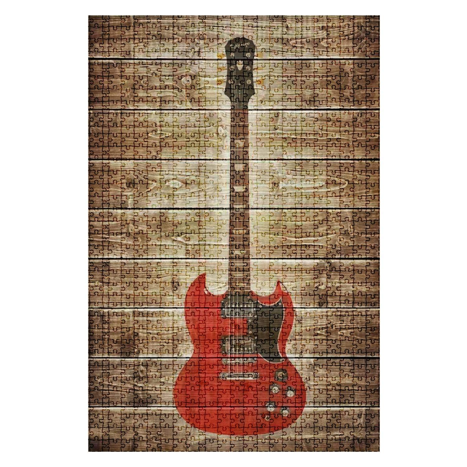 1000-Piece Wooden Jigsaw Puzzle - Gibson Epiphone SG Electric Guitar - Challenging Musical Instrument Puzzle for Adults & Kids - DIY Educational Toy & Home Decor Gift (Perfect for Family Game Nights & Music Lovers)