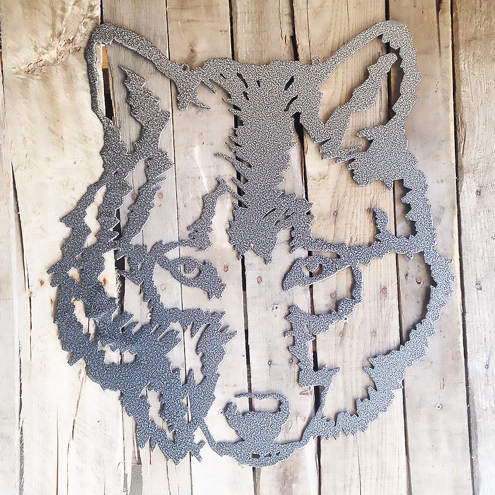 Wolf Metal Wall Art - Handcrafted Steel Decor for Home & Office - Perfect for Living Room, Bedroom, or Cabin Decor