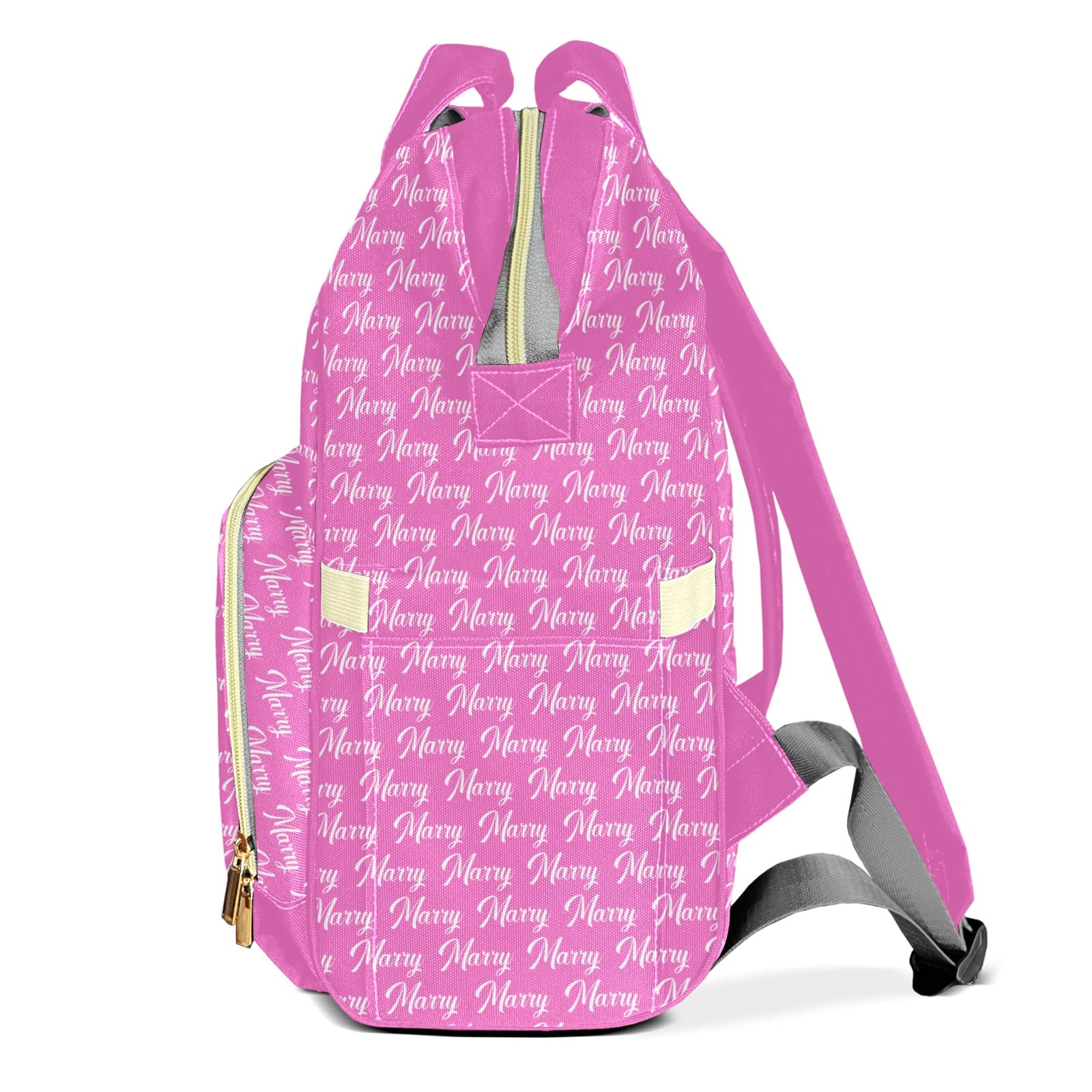 Personalized Large Capacity Waterproof Diaper Backpack for Baby Boys & Girls - Custom Name Diaper Bag with Multiple Pockets, Fashionable Shoulder Bag for Moms - Perfect for Daycare, Travel, and Everyday Use