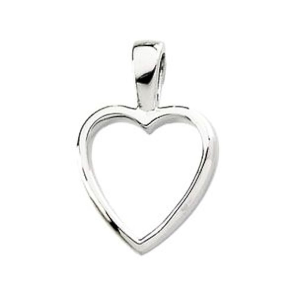 14k White Gold Heart Pendant Necklace for Women - Bonyak Jewelry | Elegant Gift for Valentine's Day, Anniversary & Special Occasions