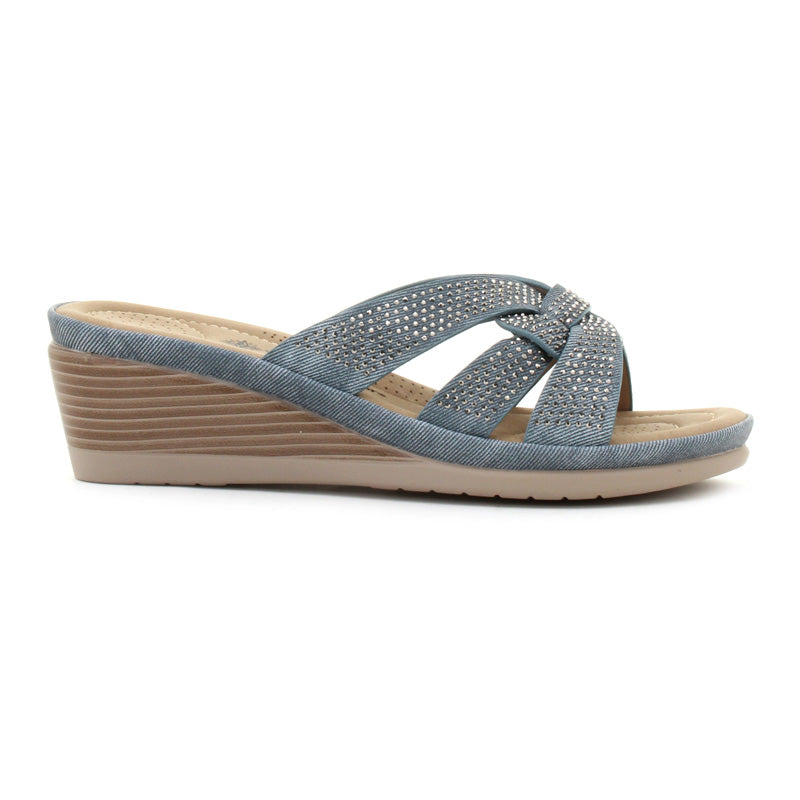 Women's Comfortable Magenta Wedge Sandals for Summer - Casual Beach Walking, Outdoor Parties & Vacation Outfits