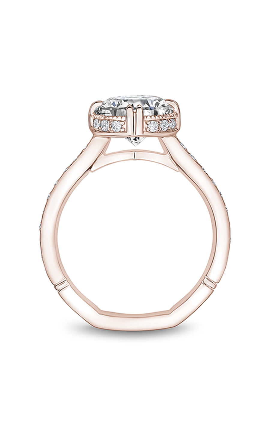 Noam Carver Atelier A004 03RA Diamond Engagement Ring - 14K White Gold Solitaire Ring for Proposal, Wedding & Anniversary Gifts