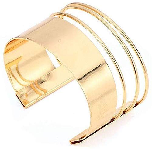 Elegant Metal Coil Open-End Cuff Bracelet for Women - Pet Memorial Urn Jewelry (Gold) | Funeral Keepsake, Birthday Gift, Ashes Holder for Dogs & Cats | Perfect for Remembrance, Sympathy & Special Occasions