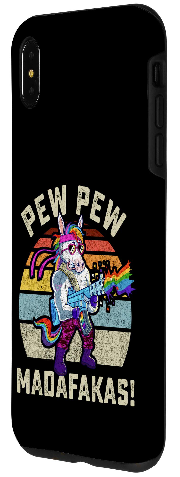 iPhone XS Max Unicorn Case - Shockproof Protective Cover with Cute Pew Pew Design | Perfect for Gaming, School & Everyday Use