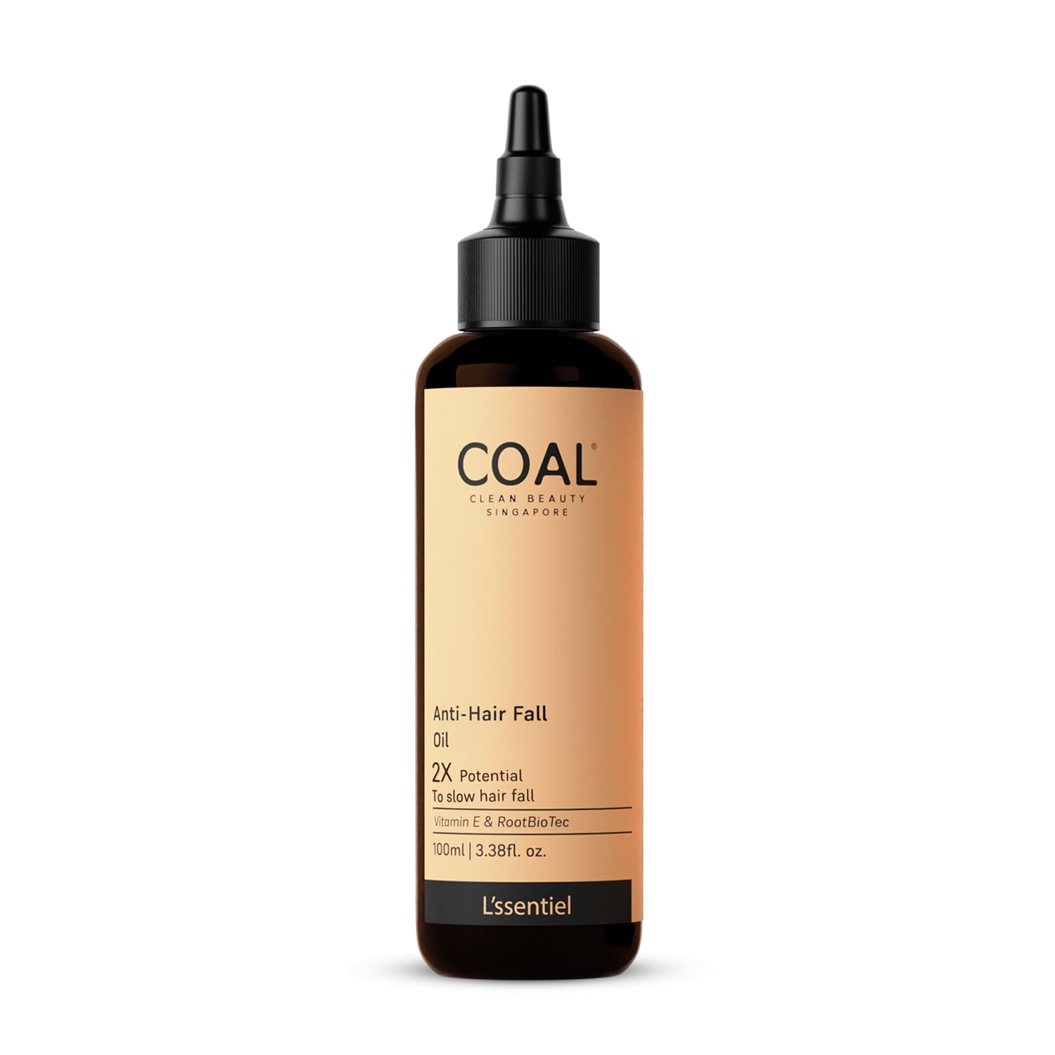COAL Clean Beauty Anti-Hair Fall Oil with Vitamin E & RootBioTec - 2X Strength to Reduce Hair Loss & Breakage Naturally - For Men & Women - All Hair Types - 100ml - Perfect for Daily Hair Care & Scalp Nourishment