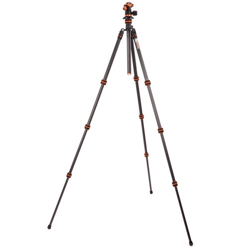 3 Legged Thing Punks Billy 2.0 Carbon Fiber Tripod with AirHed Neo 2.0 Ball Head (Black) - Professional Camera Tripod for Photography, Videography & Travel - Perfect for Outdoor Shoots, Studio Work & Vlogging