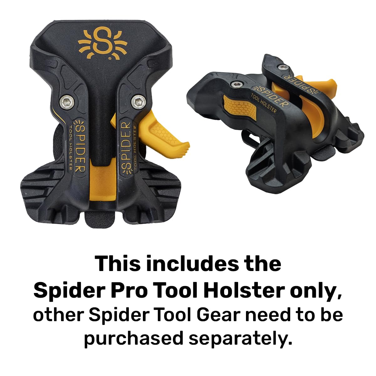 Spider Pro Tool Holster - Upgraded Self-Locking Quick-Draw Universal Belt Clip Holder with Ambidextrous Thumb Lock for Carpenters, Electricians & DIY Projects | Fits Any Work Belt for Easy Tool Access