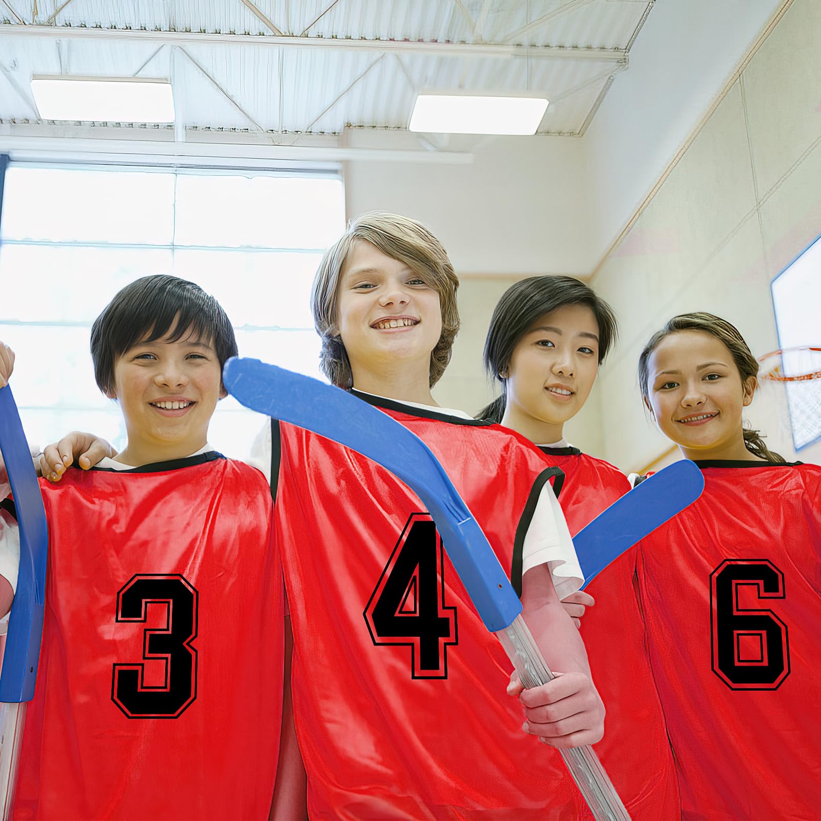 24-Pack Reversible Scrimmage Vests for Soccer, Basketball & Football - Numbered Training Bibs/Pinnies for Team Sports Practice and Gym Class