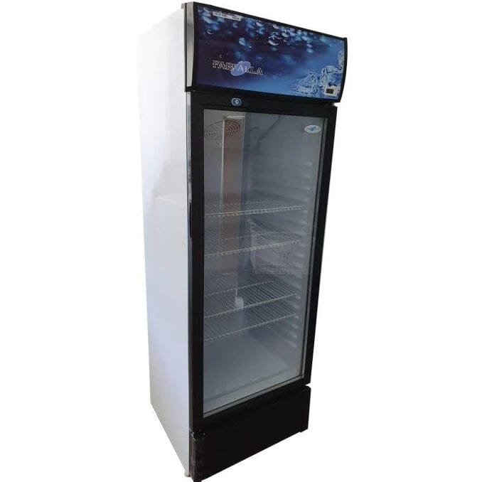 Farfalla FSC DT248BL 248L Commercial Drink Chiller - Energy Efficient Glass Door Beverage Cooler for Restaurants, Bars, and Cafes - Perfect for Displaying Bottles, Cans, and Drinks