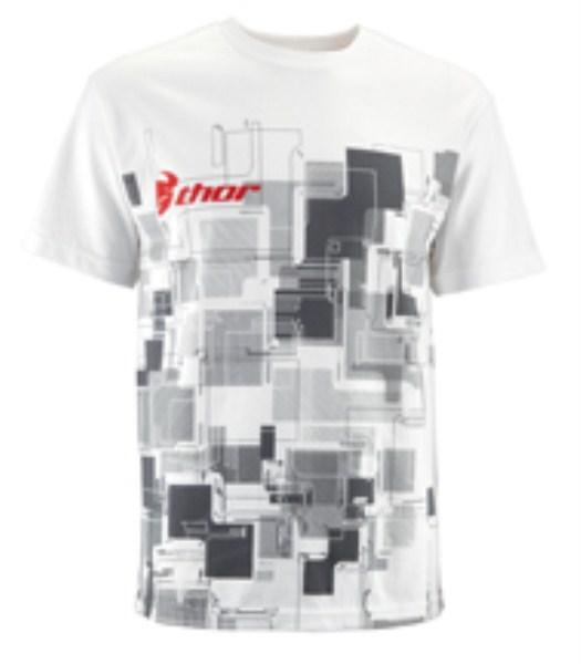 Thor Circuit Graphic Tee - White Large Size - Men's Casual T-Shirt for Streetwear & Everyday Comfort