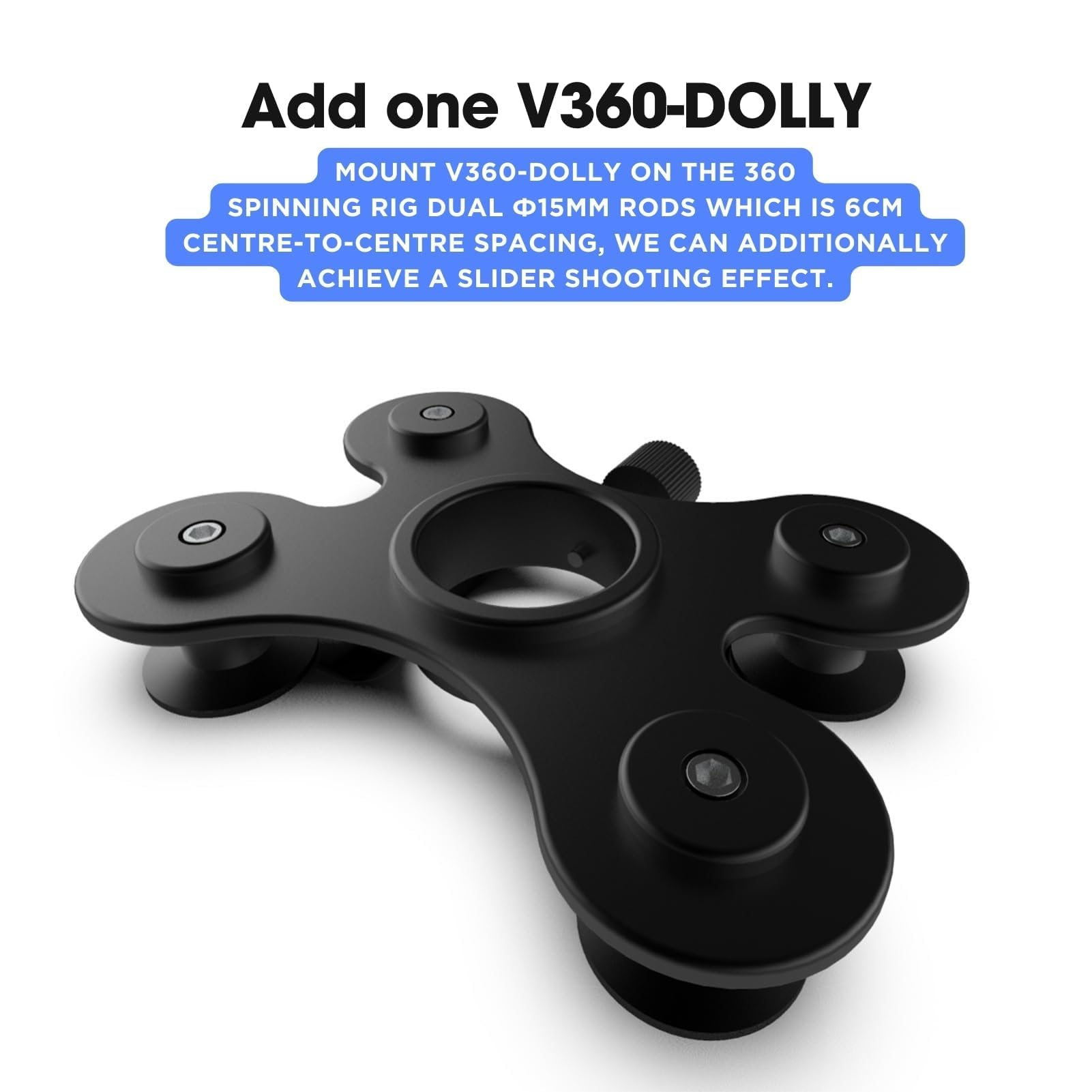 DF DIGITALFOTO V360S 360° Rotating Camera Turntable with Dolly Wheel - Professional Photography Spinner for Product Unboxing, Food Photography & Commercial Videos | Perfect for E-commerce, YouTube Content Creation & Studio Shooting