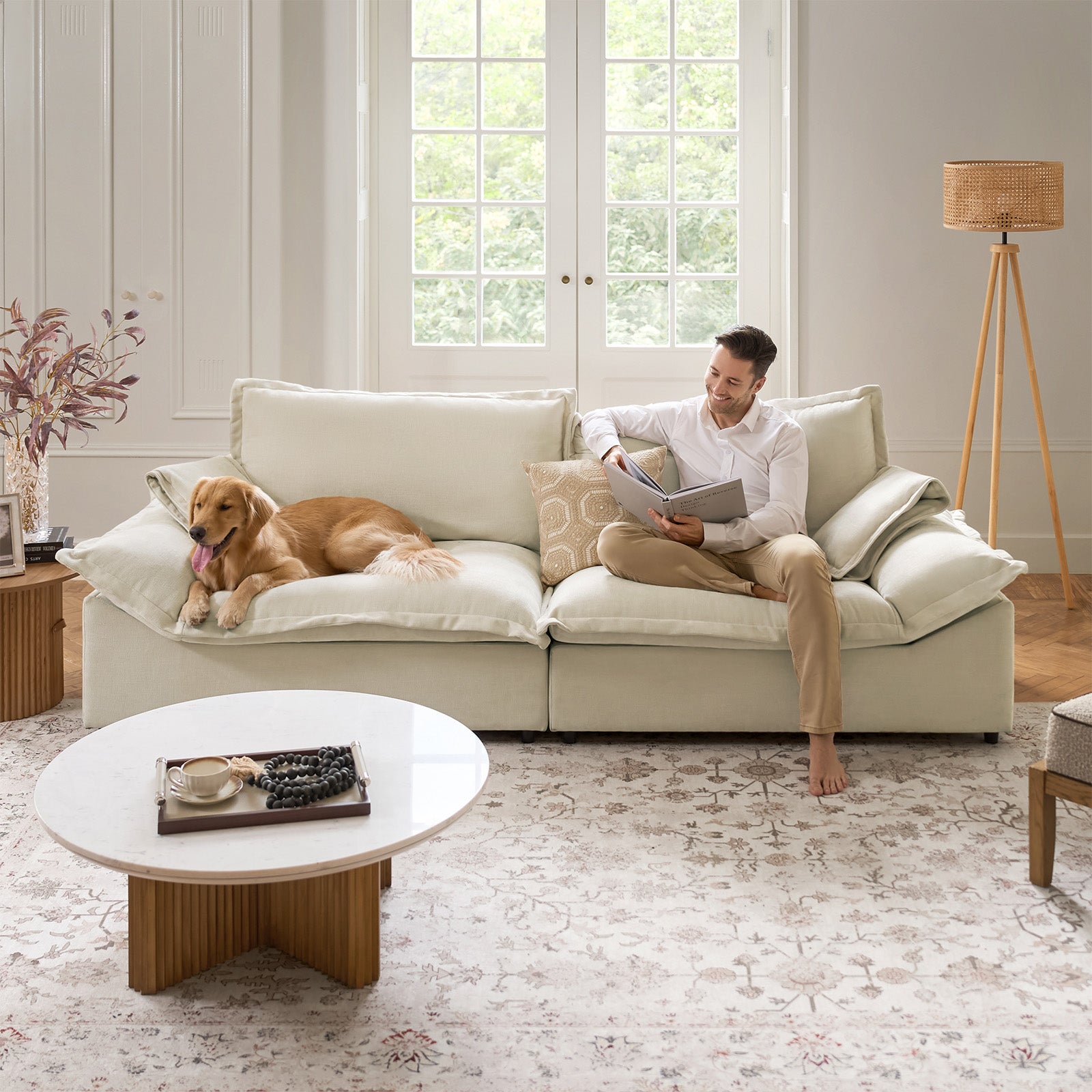 Fabiola Mini Sofa with Storage & Seamless Design - Compact Modern Loveseat for Small Spaces, Living Room, Bedroom or Dorm