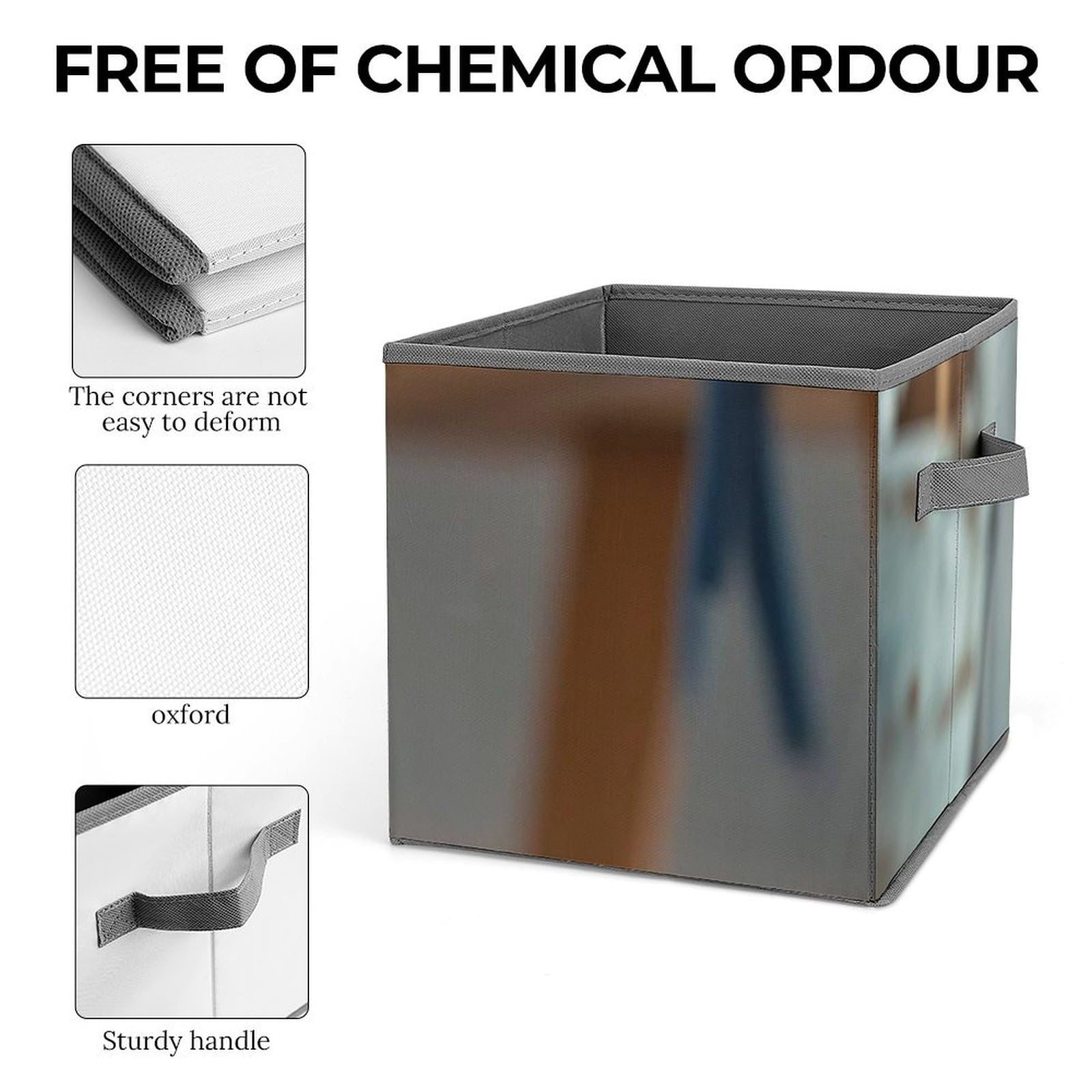 Black & White Cat-Themed Collapsible Storage Bin - 10.6