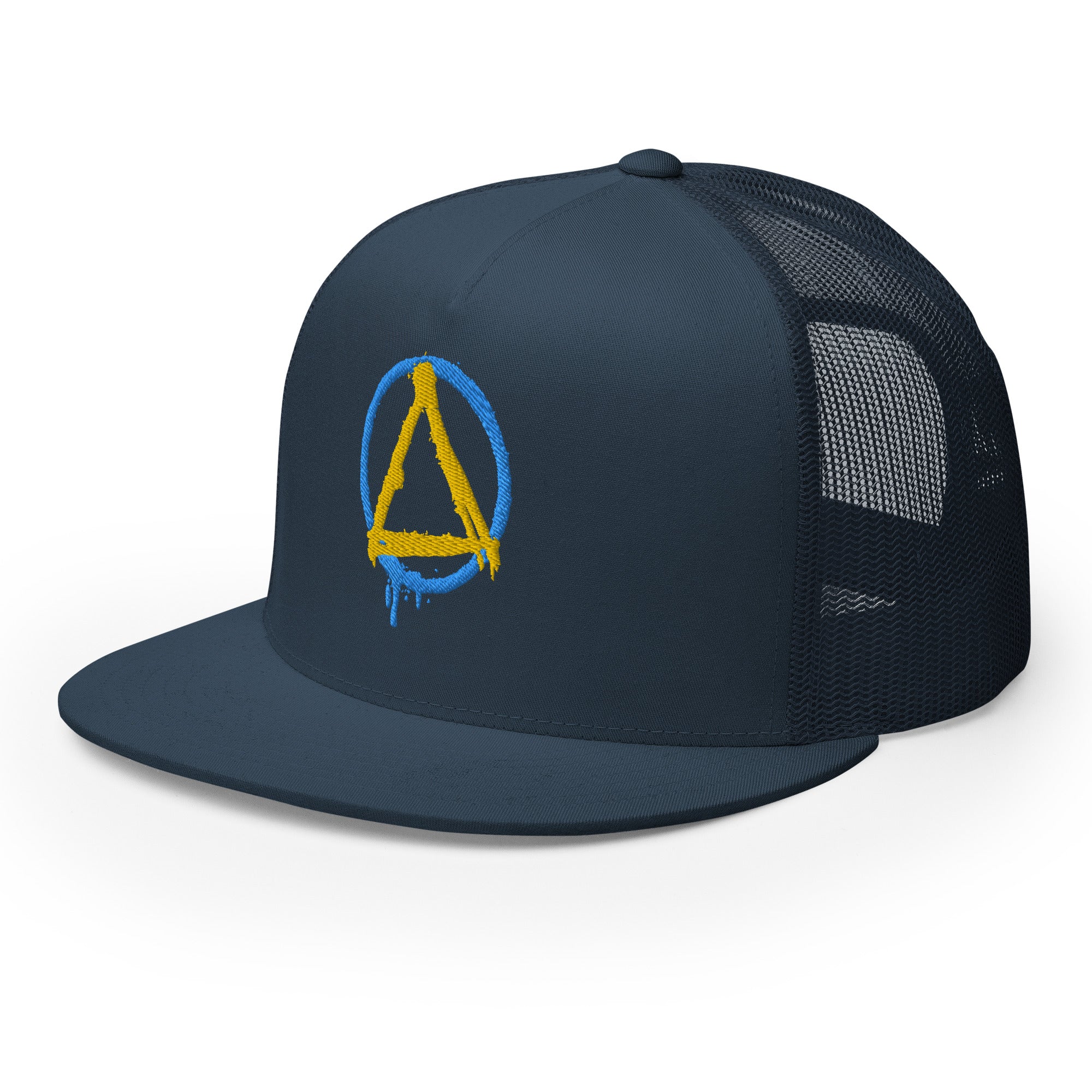 Graffiti Sobriety Symbol Trucker Hat - Stylish Baseball Cap for Recovery Support & Streetwear Fashion - Perfect for AA Meetings, Concerts, and Urban Outfits