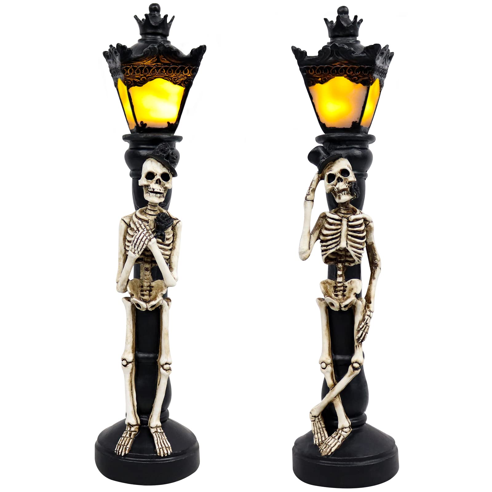 2PCS Halloween Skeleton LED Lamp - 12.4