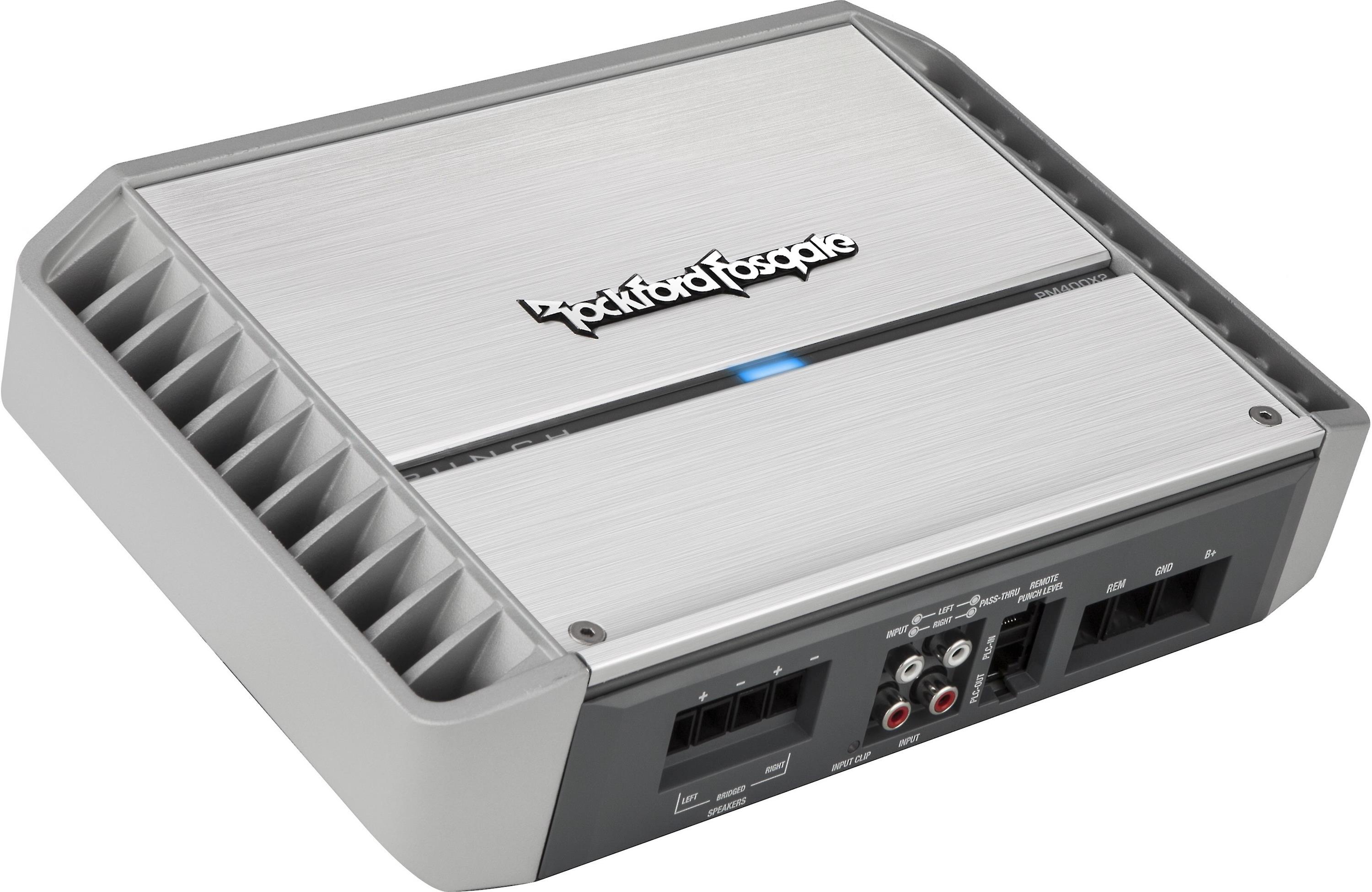 Rockford Fosgate PM400X2 Marine Amplifier - 400W 2-Channel Waterproof Boat Stereo Amp for Marine Audio Systems | Perfect for Boats, Yachts & Watercrafts