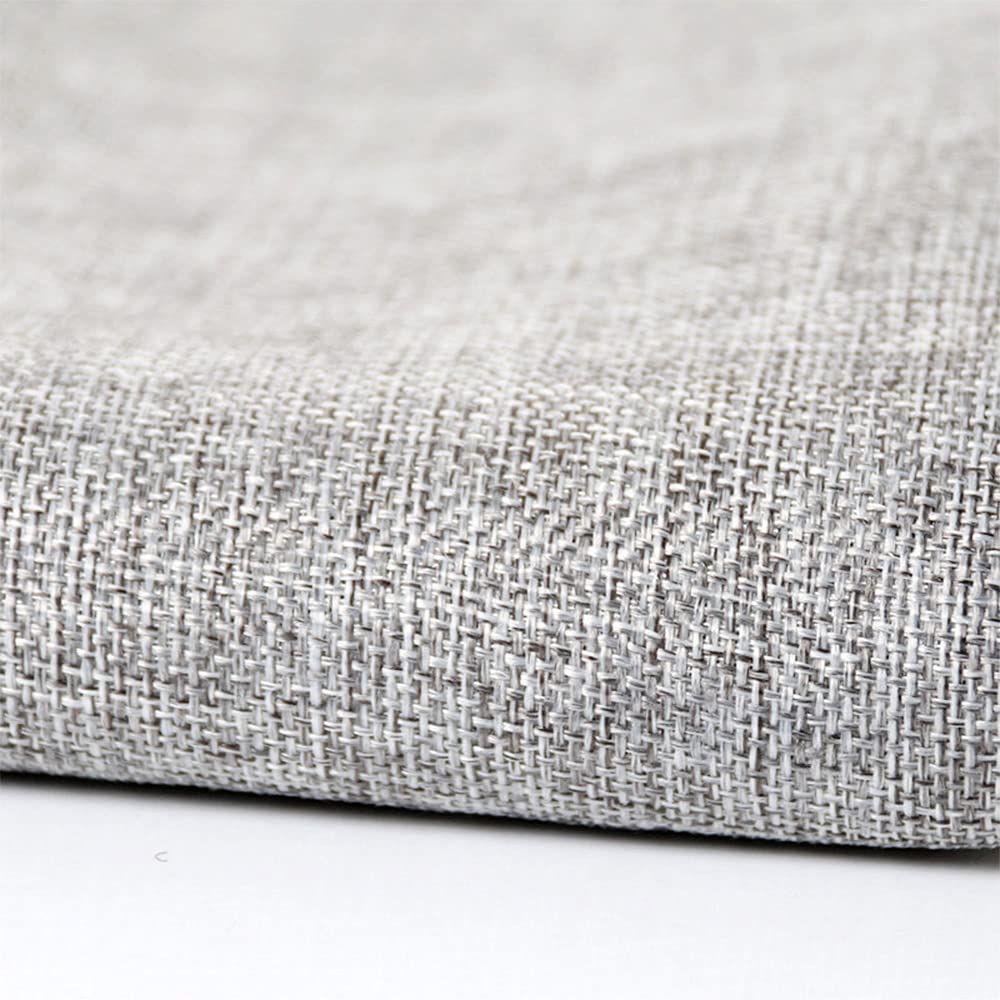Flushbay Grey Speaker Grill Cloth - 2-Layer Dustproof Linen Fabric for Stereo, Home Theater, Stage Speakers, Media Cabinets, KTV Boxes - Ideal for Indoor and Outdoor Audio Equipment Protection (50x146cm)