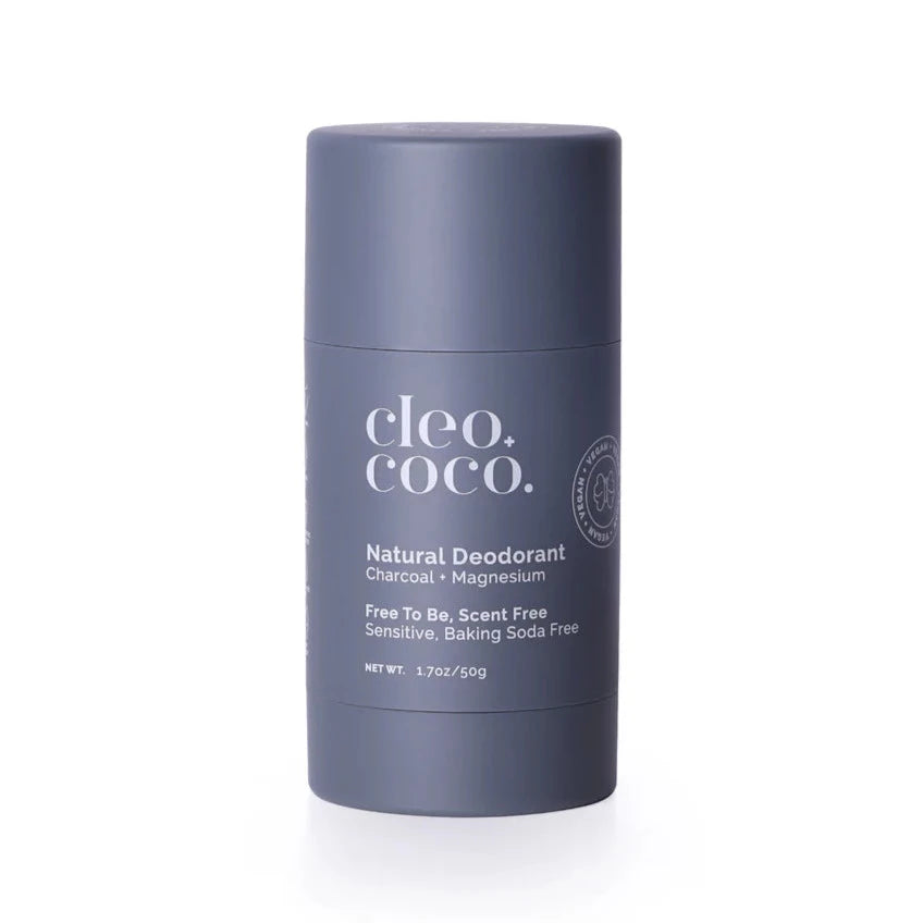 Natural Charcoal & Magnesium Deodorant for Men & Women - Scent Free, Aluminum Free - All Day Odor Protection for Sensitive Skin - Perfect for Gym, Work & Daily Use