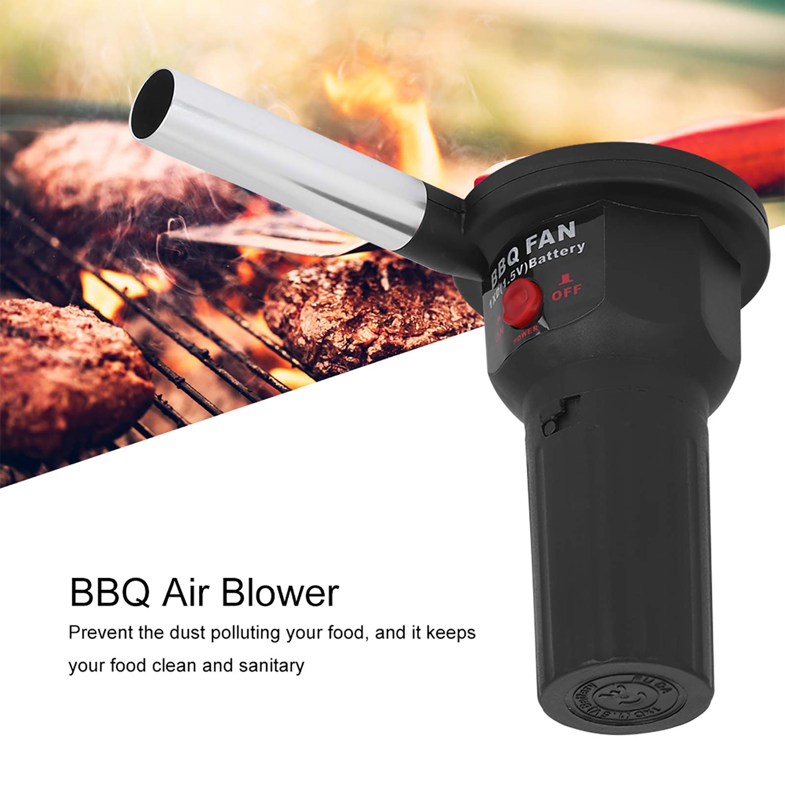 EVTSCAN Portable BBQ Fan - Battery Powered Handheld Air Blower for Outdoor Grilling, Camping & Picnics | Perfect for Charcoal Starter, Fire Pit & Backyard Cooking