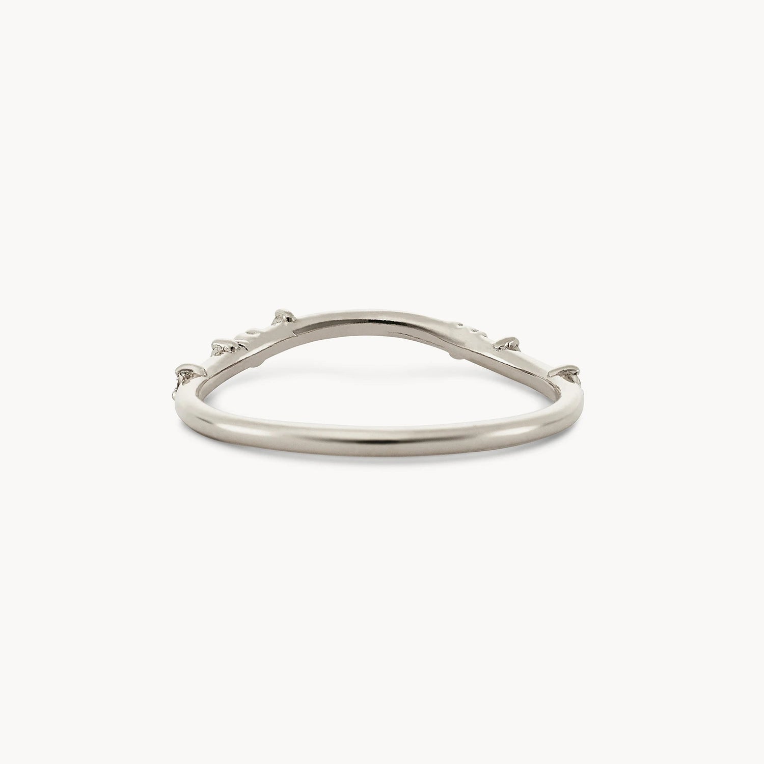 14K White Gold Alate Ring with White Diamonds - Elegant Wedding, Engagement & Anniversary Jewelry Gift for Women