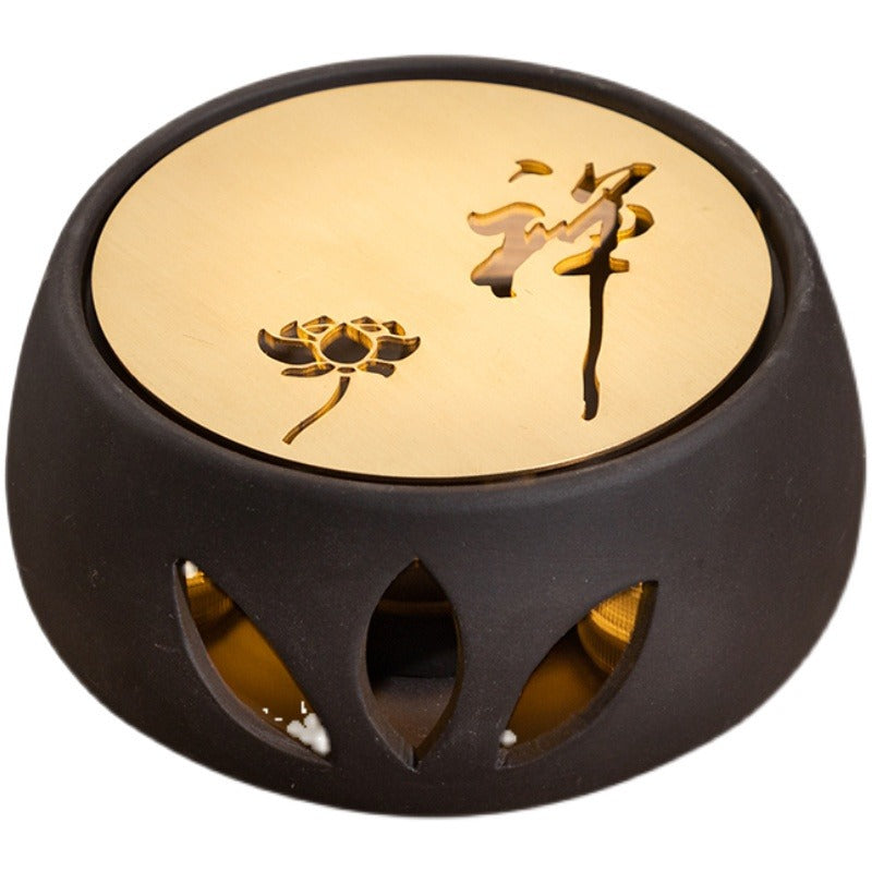 Premium Ceramic Teapot Warmer with Copper Plate - Handcrafted Tea Accessory for Keeping Tea Hot - Perfect for Home, Office & Tea Ceremonies